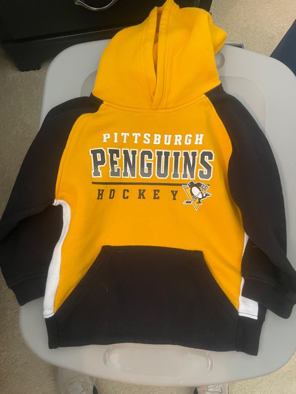 NHL Pittsburgh Penguins Kids Hoodie - Yellow & Black